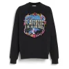 Women Barrie Cotton sweatshirt with cashmere Greetings patch