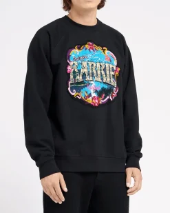 Women Barrie Cotton sweatshirt with cashmere Greetings patch