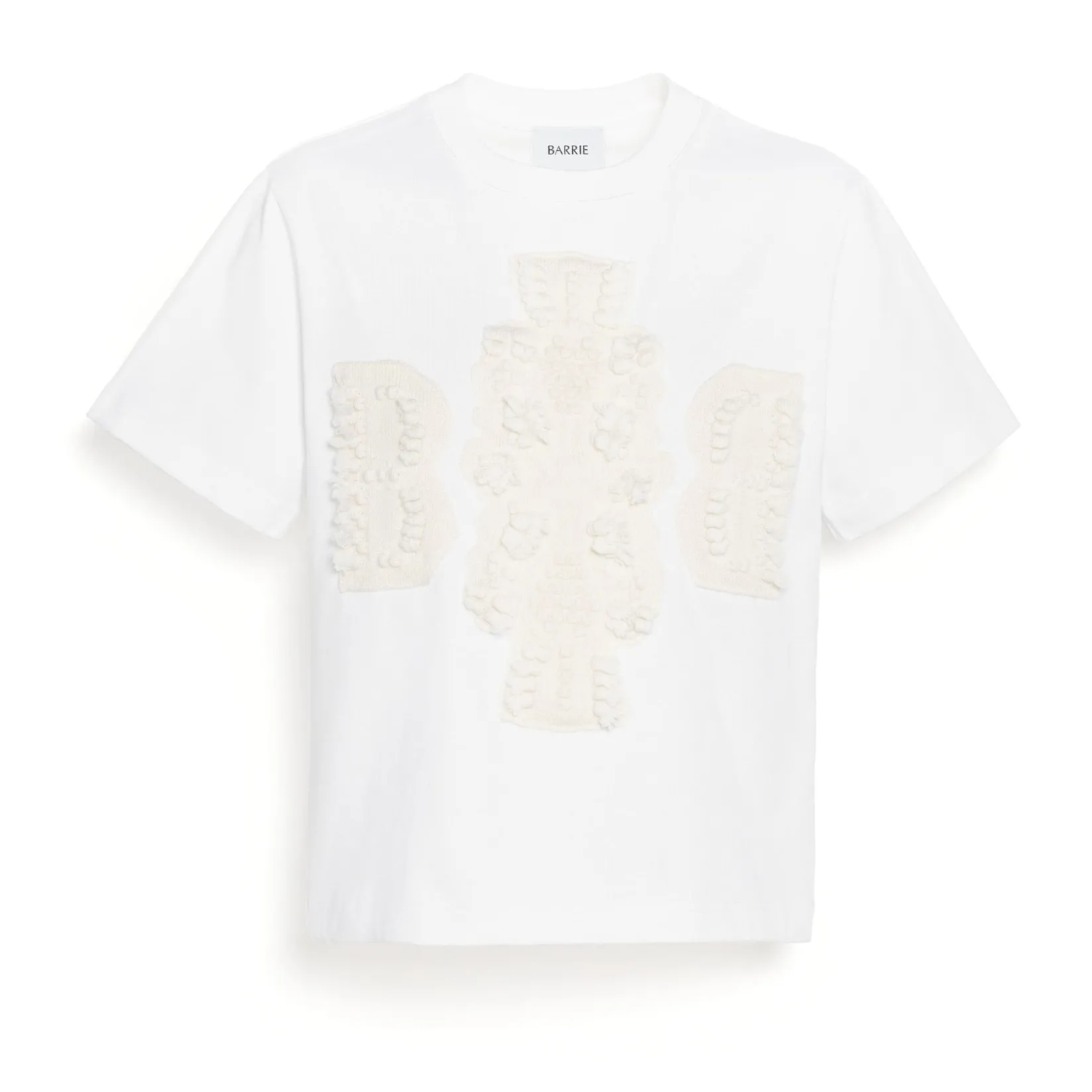 Women Barrie Cropped T-shirt with logo cashmere patch