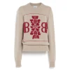 Women Barrie 3D cashmere logo round-neck jumper