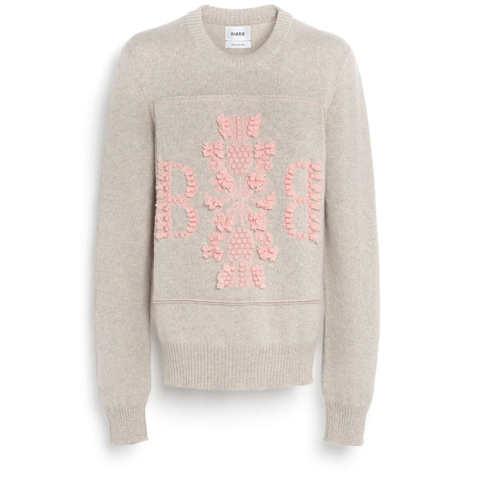 Women Barrie 3D cashmere logo round-neck jumper