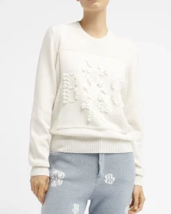 Women Barrie 3D cashmere logo round-neck jumper