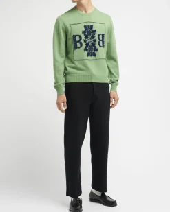 Barrie 3D cashmere logo round-neck jumper