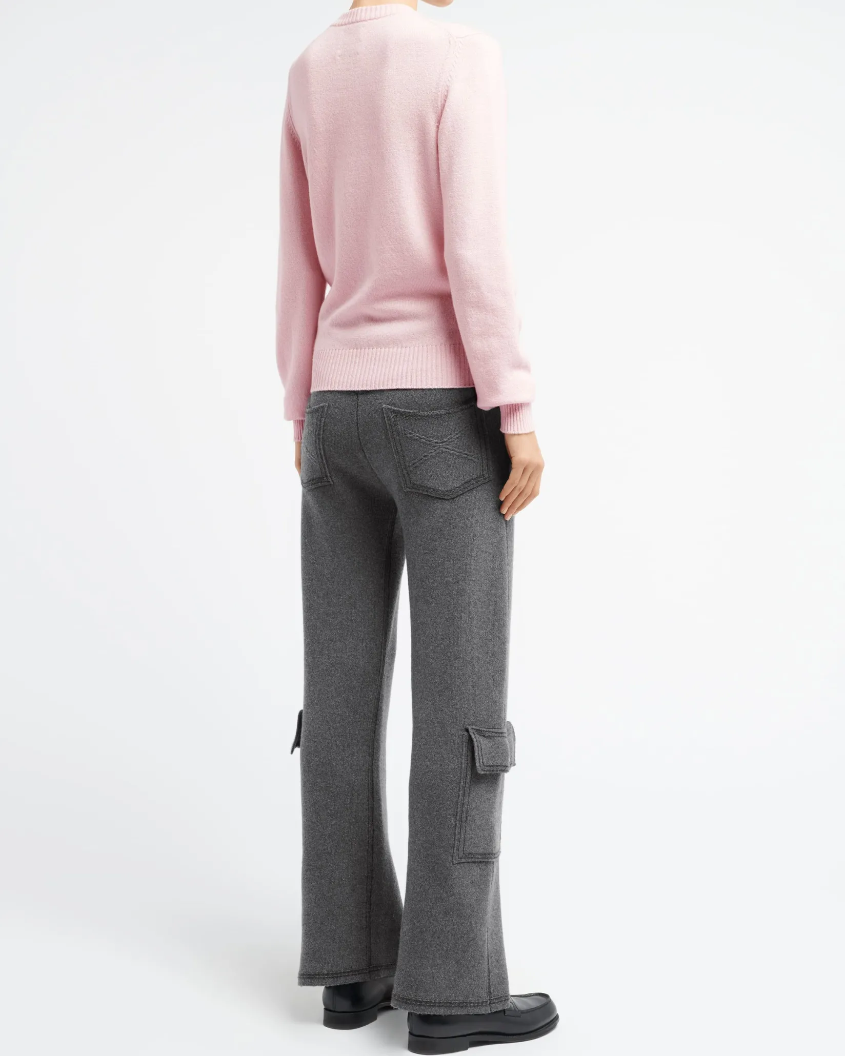 Women Barrie 3D cashmere logo round-neck jumper