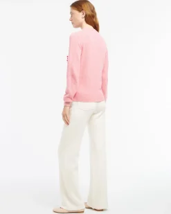 Women Barrie 3D logo round-neck jumper in mollted cashmere