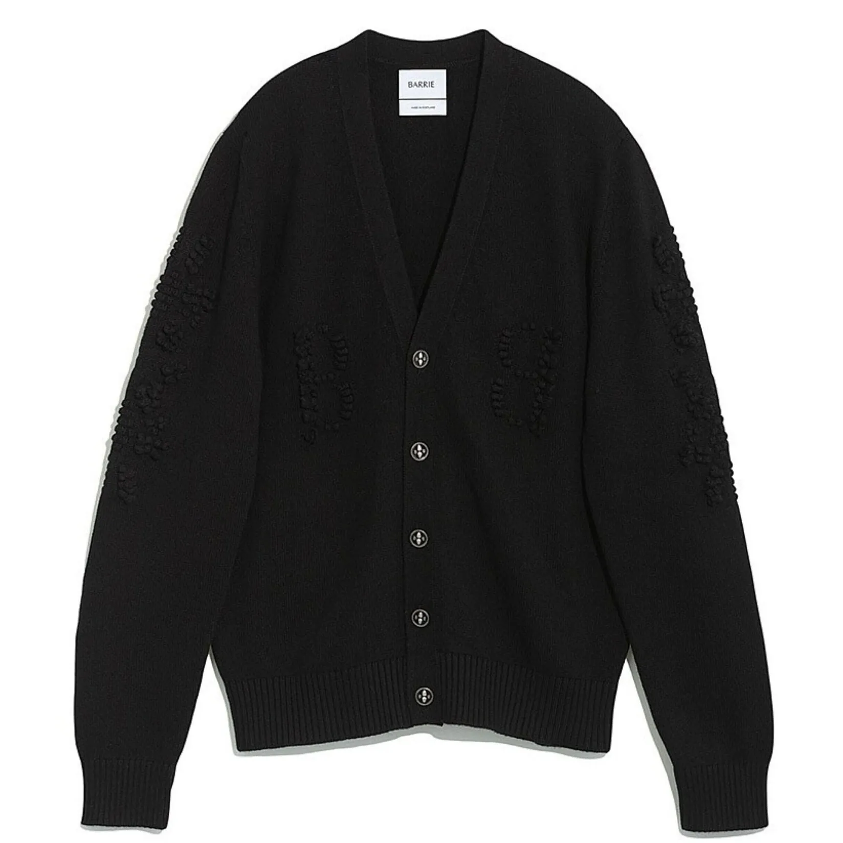 Barrie 3D logo V-neck cashmere cardigan