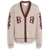Barrie 3D logo V-neck cashmere cardigan