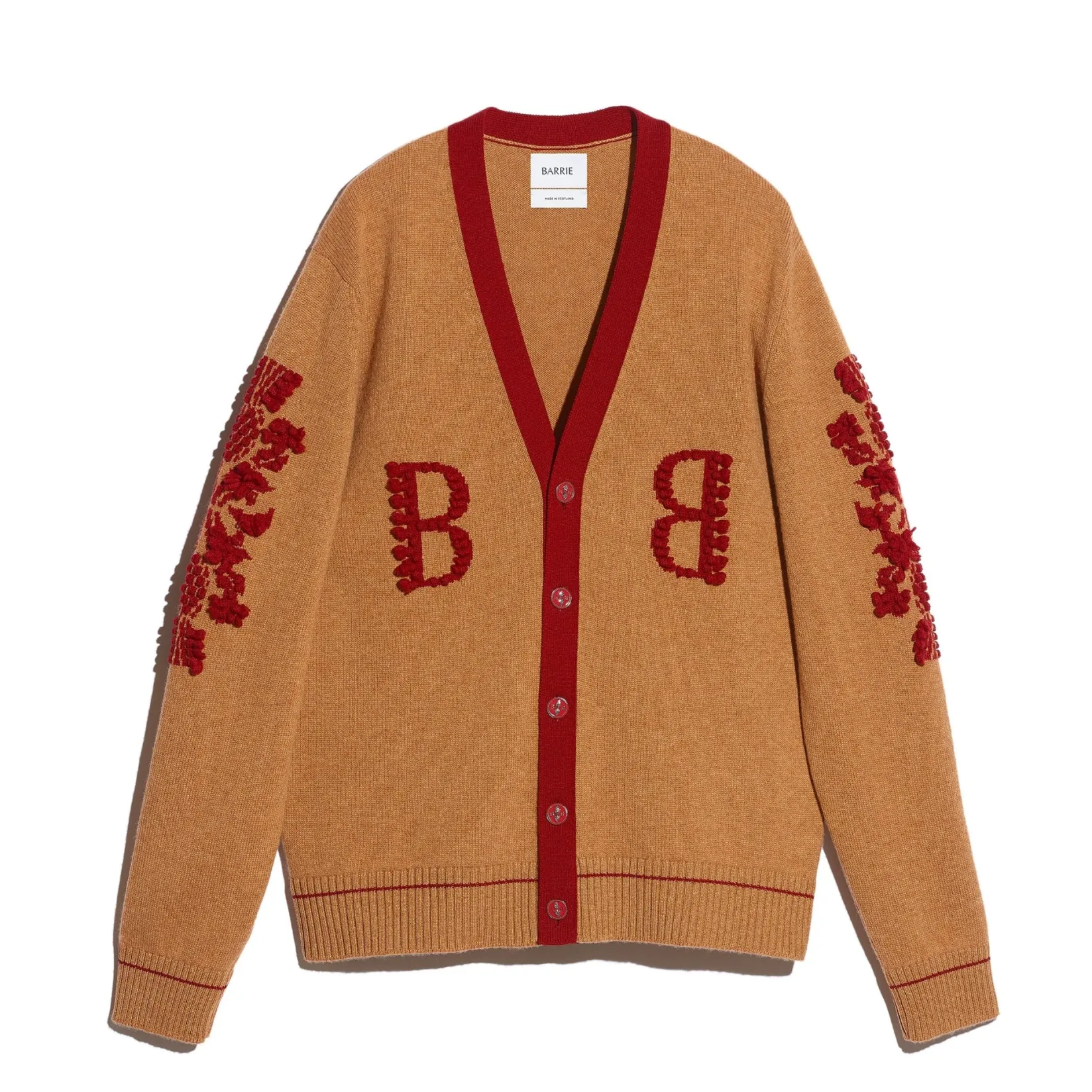 Barrie 3D logo V-neck cashmere cardigan