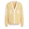 Barrie 3D logo V-neck cashmere cardigan