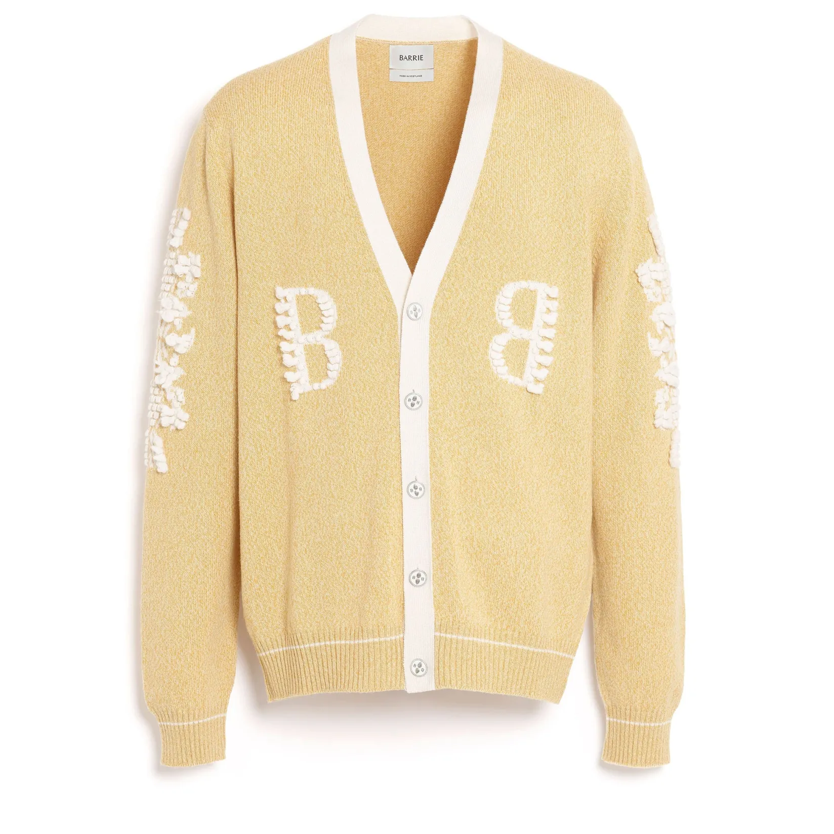 Barrie 3D logo V-neck cashmere cardigan