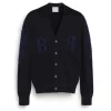 Barrie 3D logo V-neck cashmere cardigan