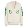 Barrie 3D logo V-neck cashmere cardigan