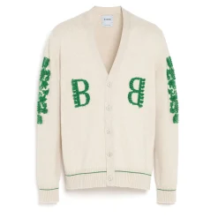 Barrie 3D logo V-neck cashmere cardigan