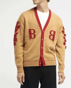 Barrie 3D logo V-neck cashmere cardigan