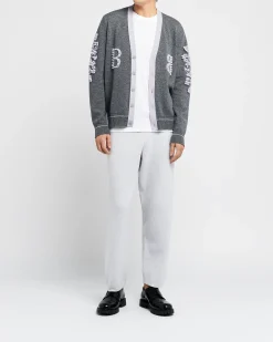 Barrie 3D logo V-neck cashmere cardigan