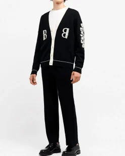 Barrie 3D logo V-neck cashmere cardigan