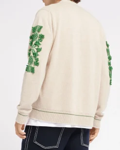 Barrie 3D logo V-neck cashmere cardigan