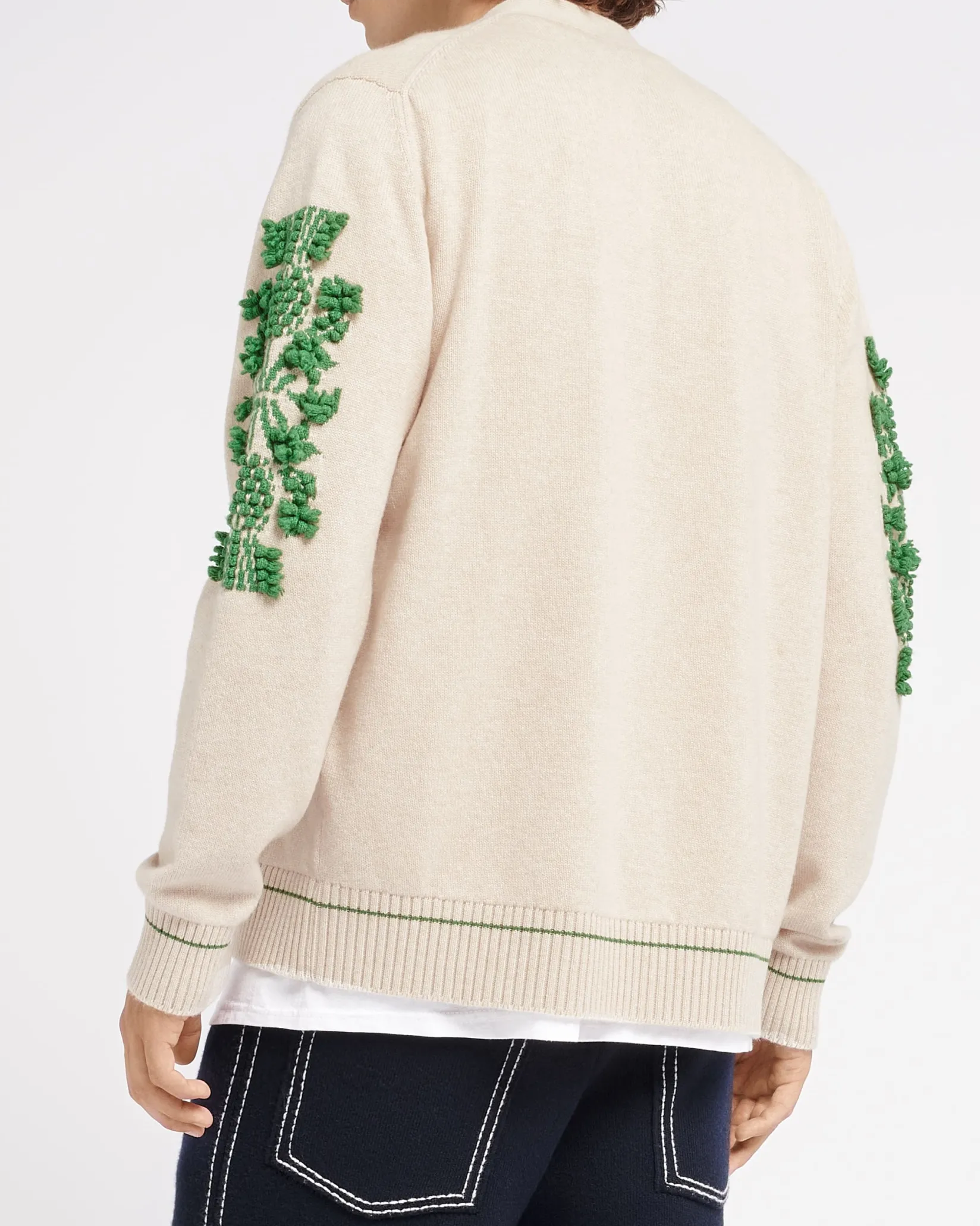 Barrie 3D logo V-neck cashmere cardigan