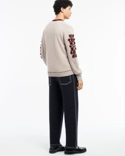 Barrie 3D logo V-neck cashmere cardigan