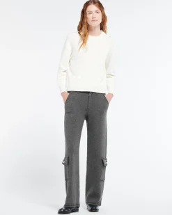 Women Barrie Denim cargo trousers in cashmere and cotton