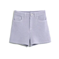 Women Barrie Denim cashmere and cotton shorts