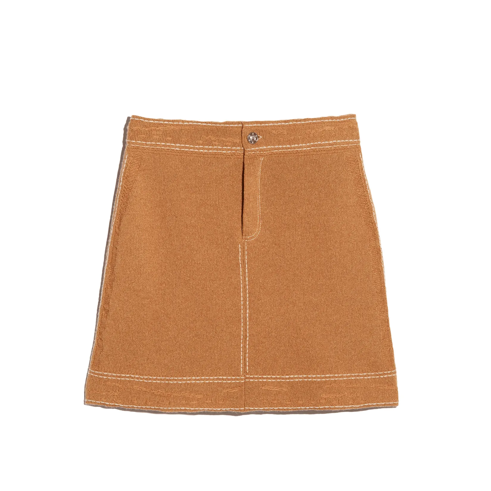 Women Barrie Denim cashmere and cotton skirt