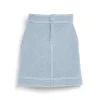 Women Barrie Denim cashmere and cotton skirt