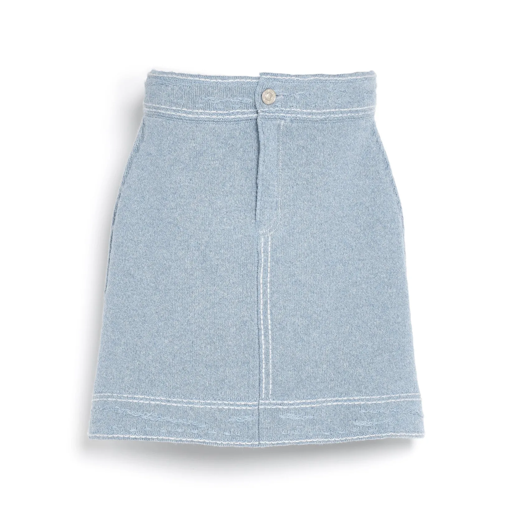 Women Barrie Denim cashmere and cotton skirt