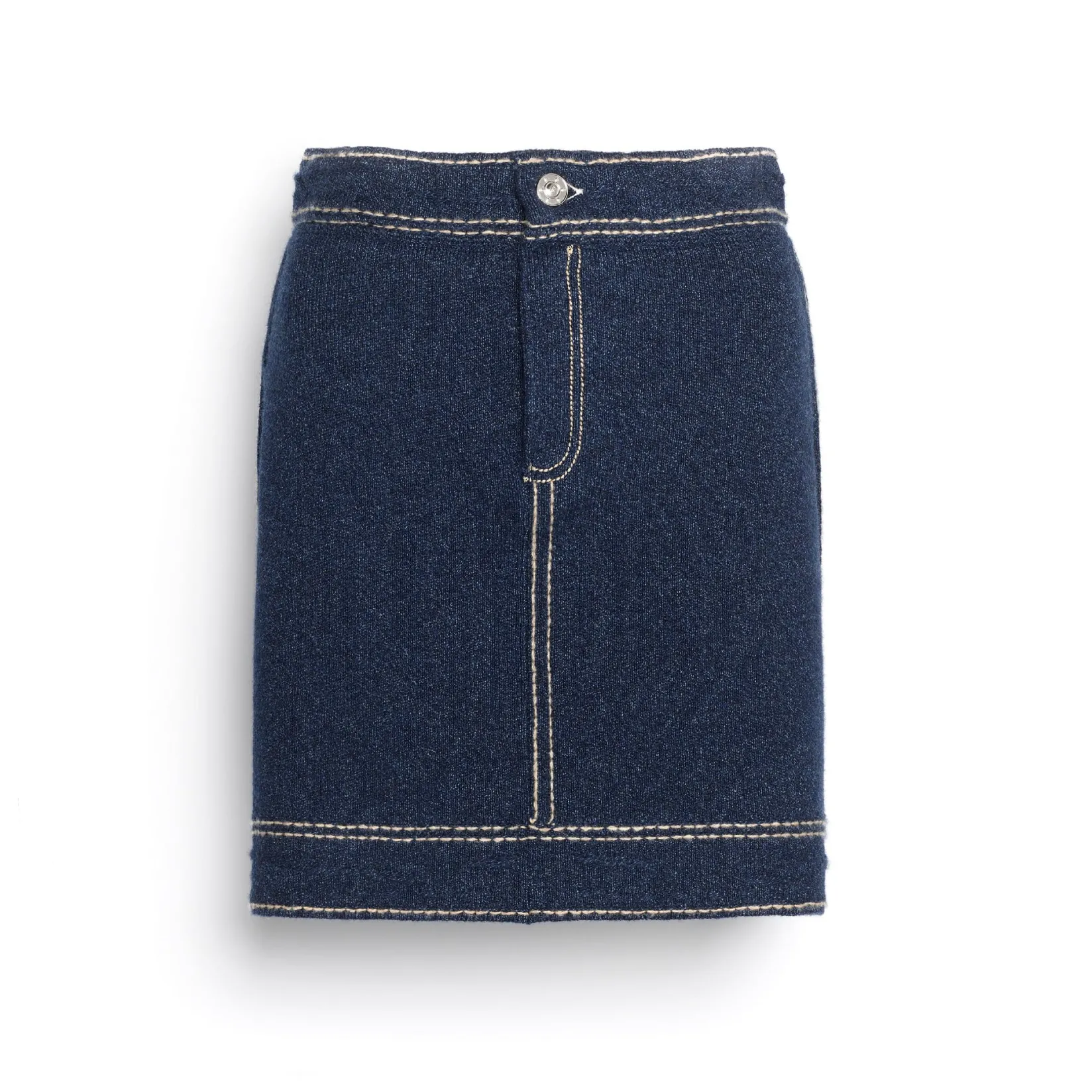 Women Barrie Denim cashmere and cotton skirt