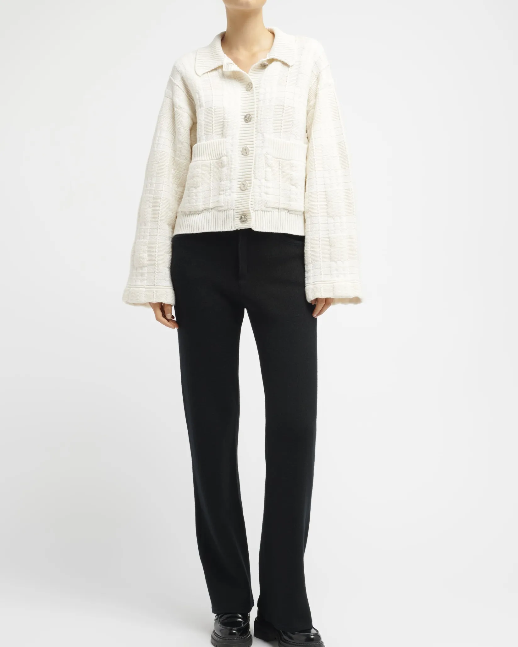 Women Barrie Denim cashmere and cotton trousers