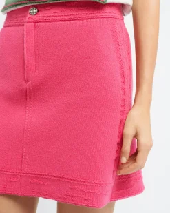 Women Barrie Denim cashmere and cotton skirt