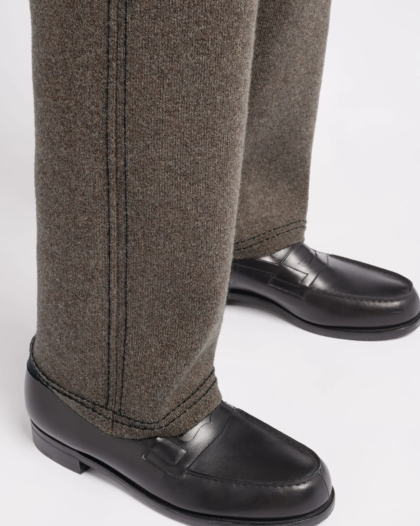 Barrie Denim cashmere and cotton trousers