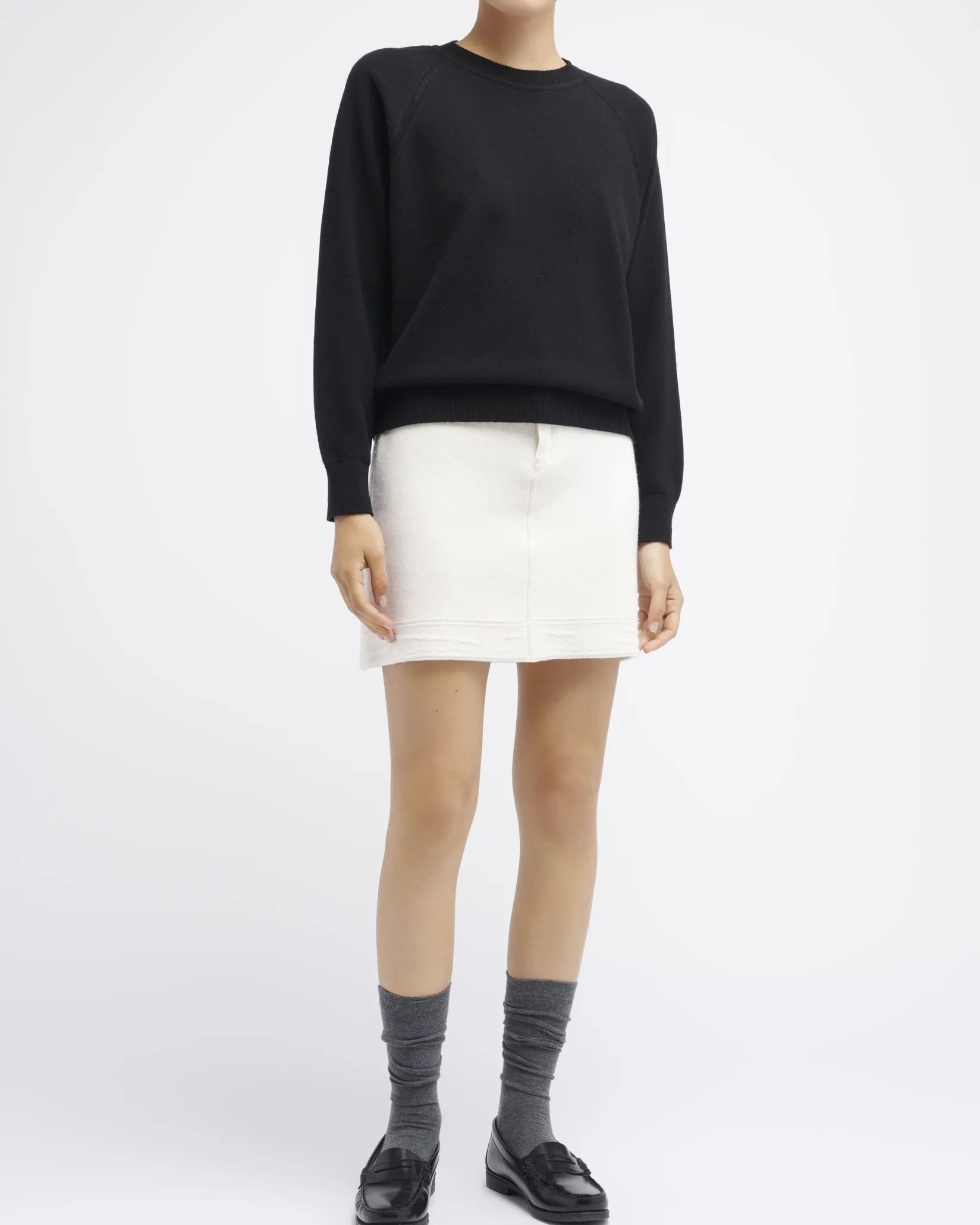 Women Barrie Denim cashmere and cotton skirt