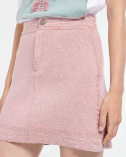 Women Barrie Denim cashmere and cotton skirt