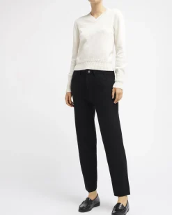 Women Barrie Denim cashmere and cotton boyfriend trousers