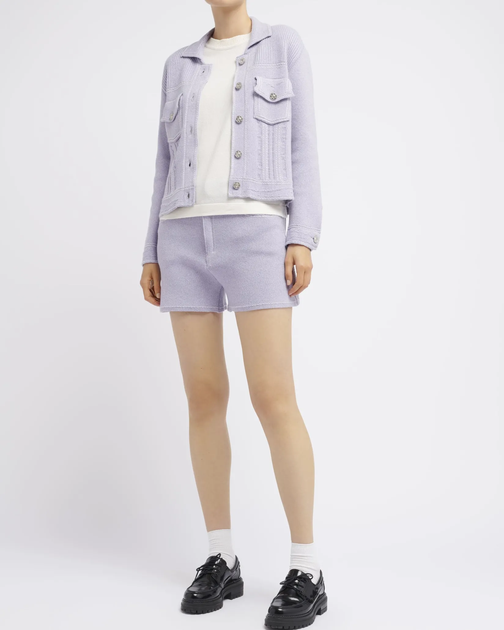 Women Barrie Denim cashmere and cotton shorts