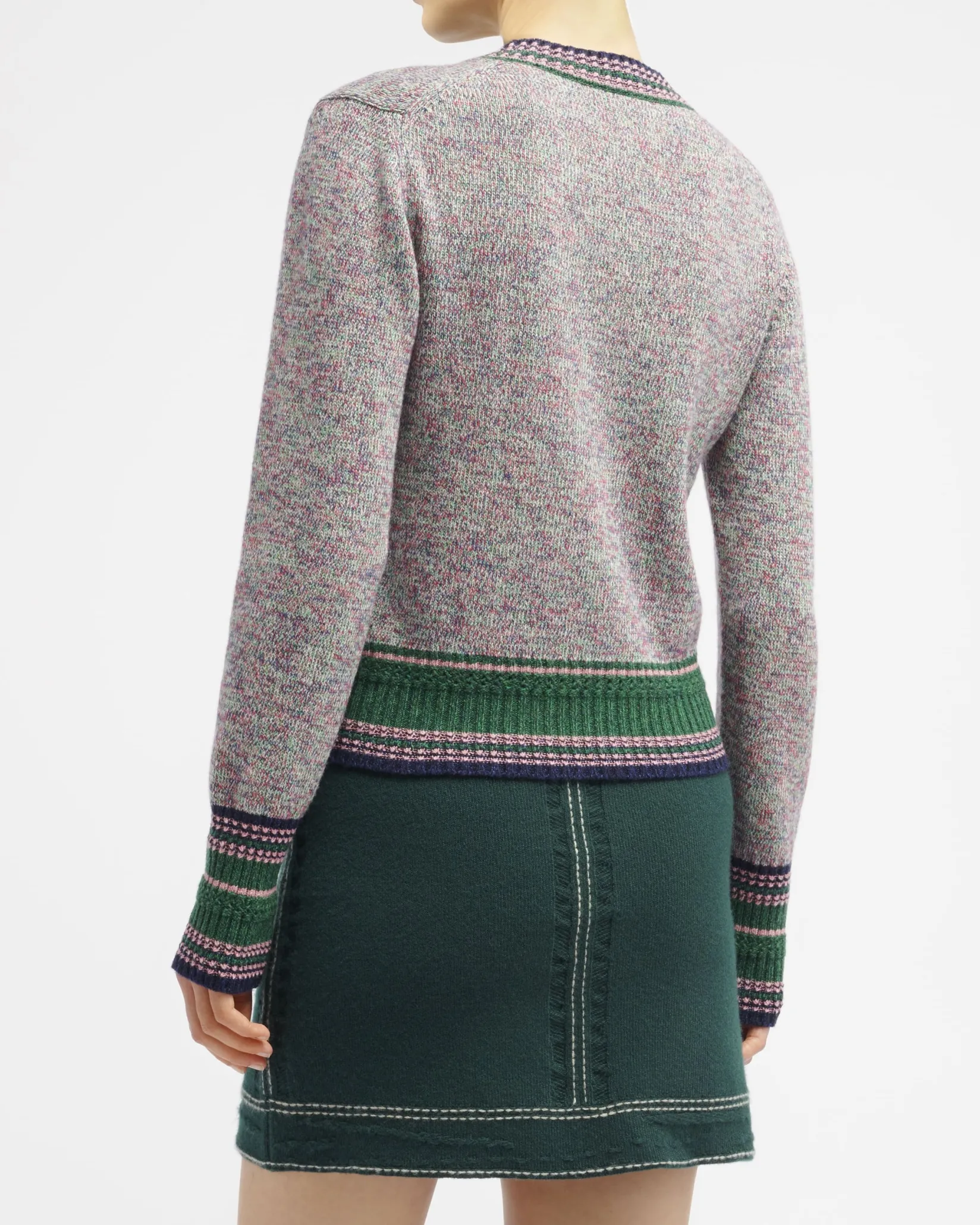 Women Barrie Denim cashmere and cotton skirt
