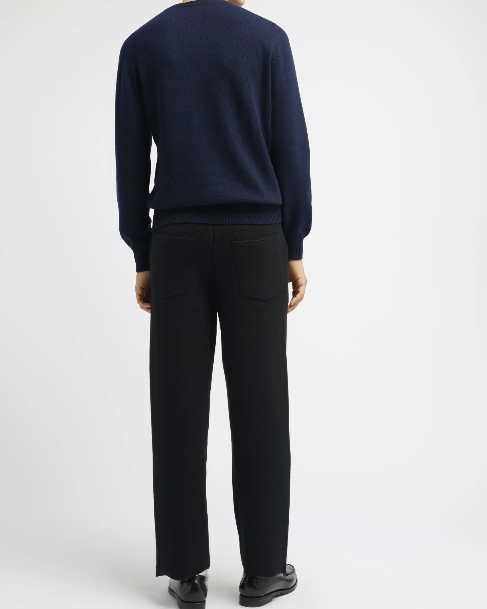 Barrie Denim cashmere and cotton trousers