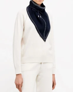 Women Barrie Denim cashmere and cotton foulard