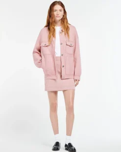 Women Barrie Denim cashmere and cotton skirt