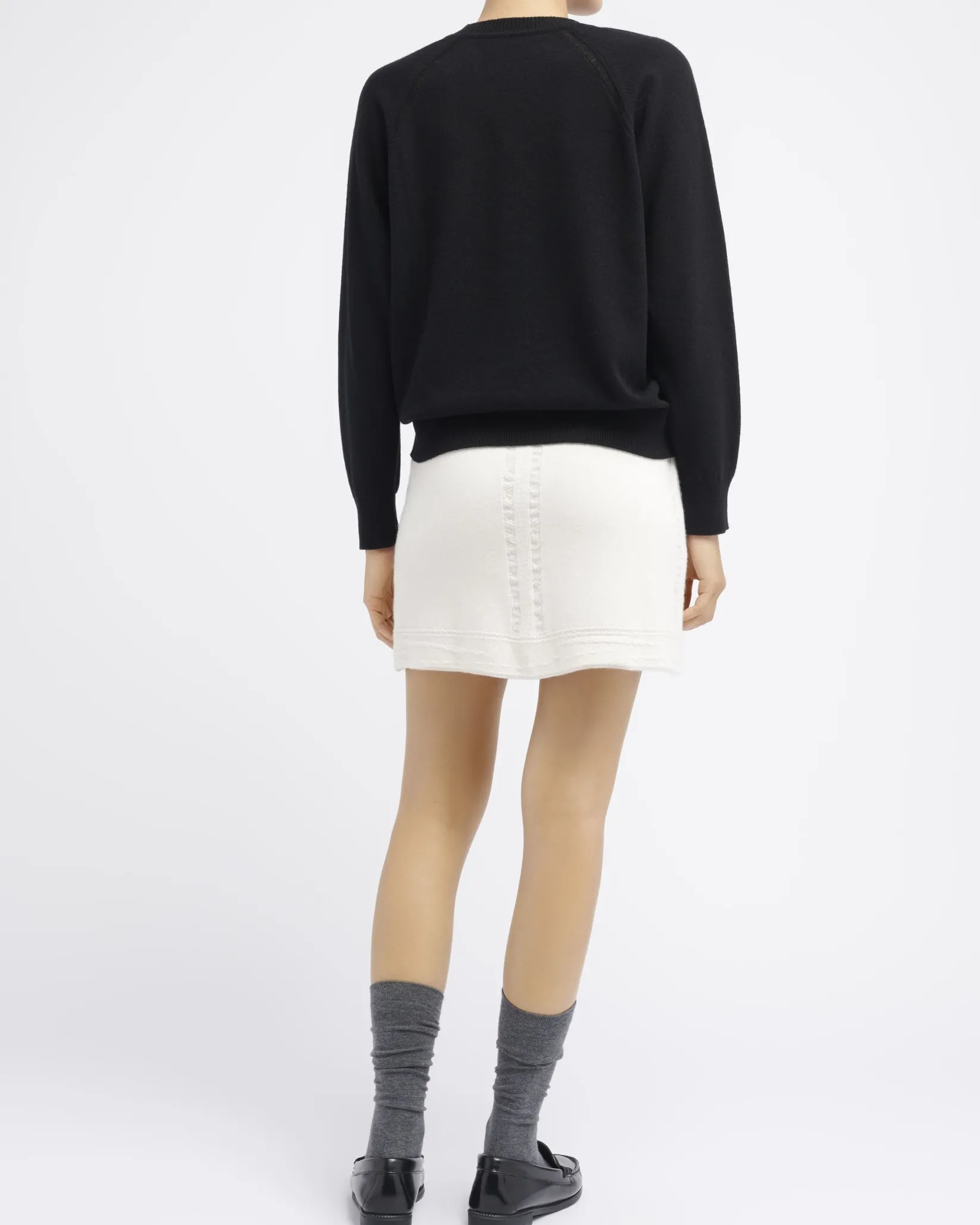 Women Barrie Denim cashmere and cotton skirt