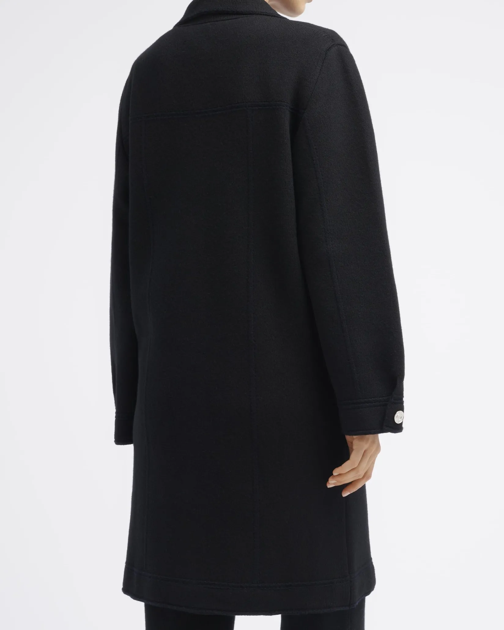 Women Barrie Denim cashmere and cotton long jacket