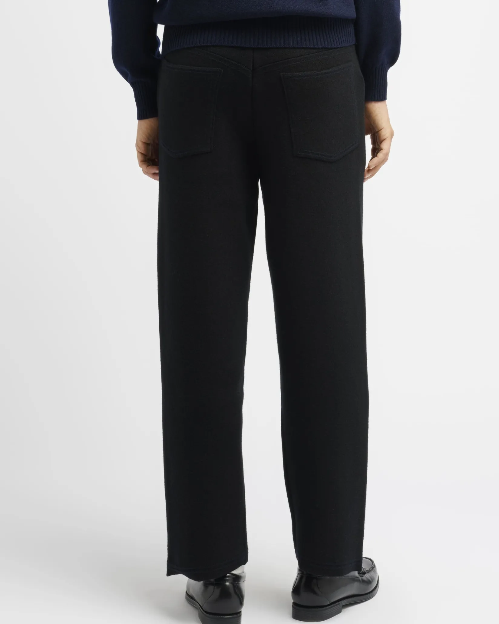 Barrie Denim cashmere and cotton trousers