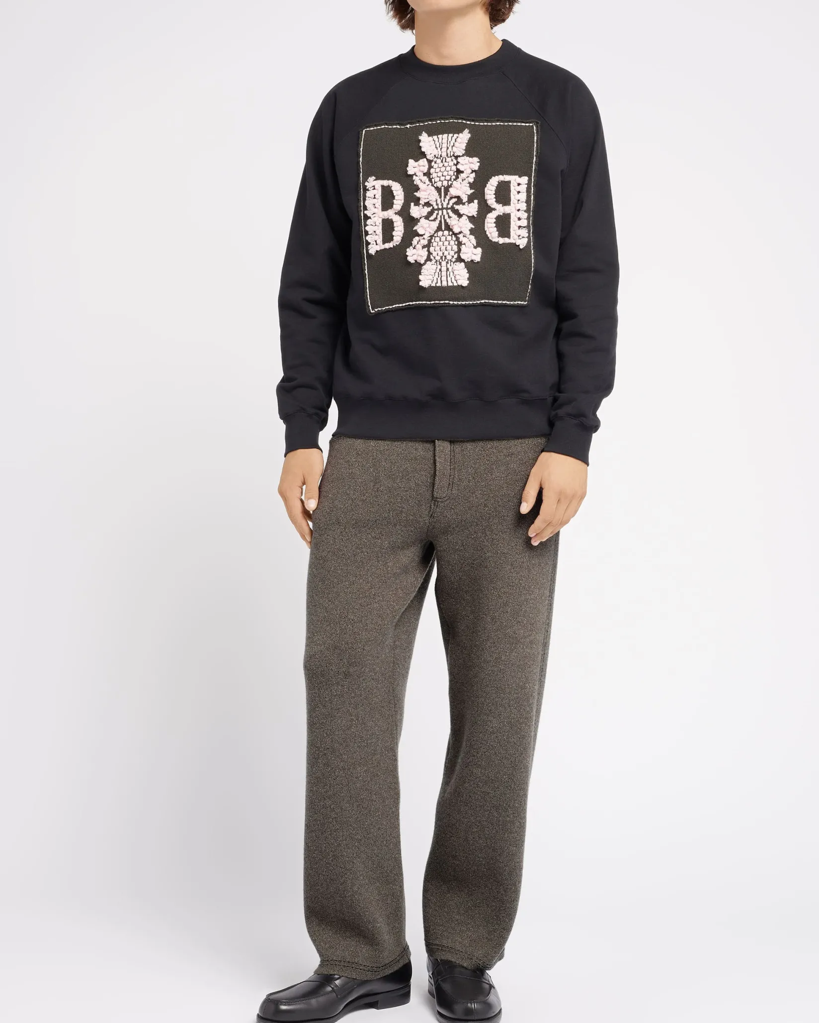 Barrie Denim cashmere and cotton trousers