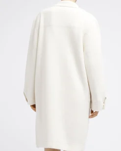 Women Barrie Denim cashmere and cotton long jacket