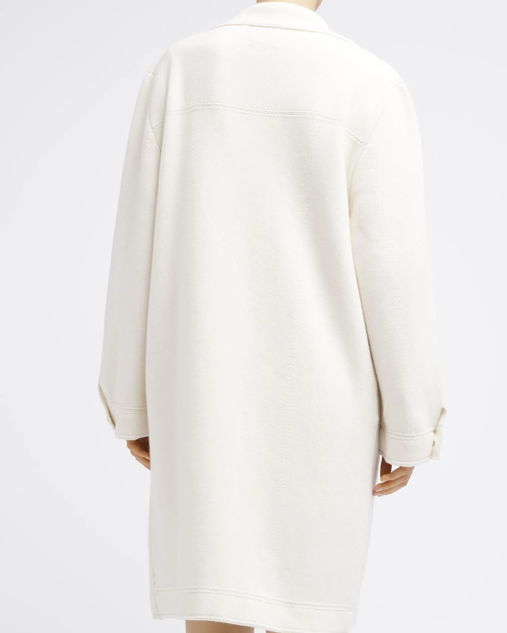 Women Barrie Denim cashmere and cotton long jacket