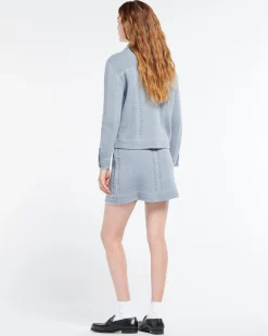 Women Barrie Denim cashmere and cotton skirt