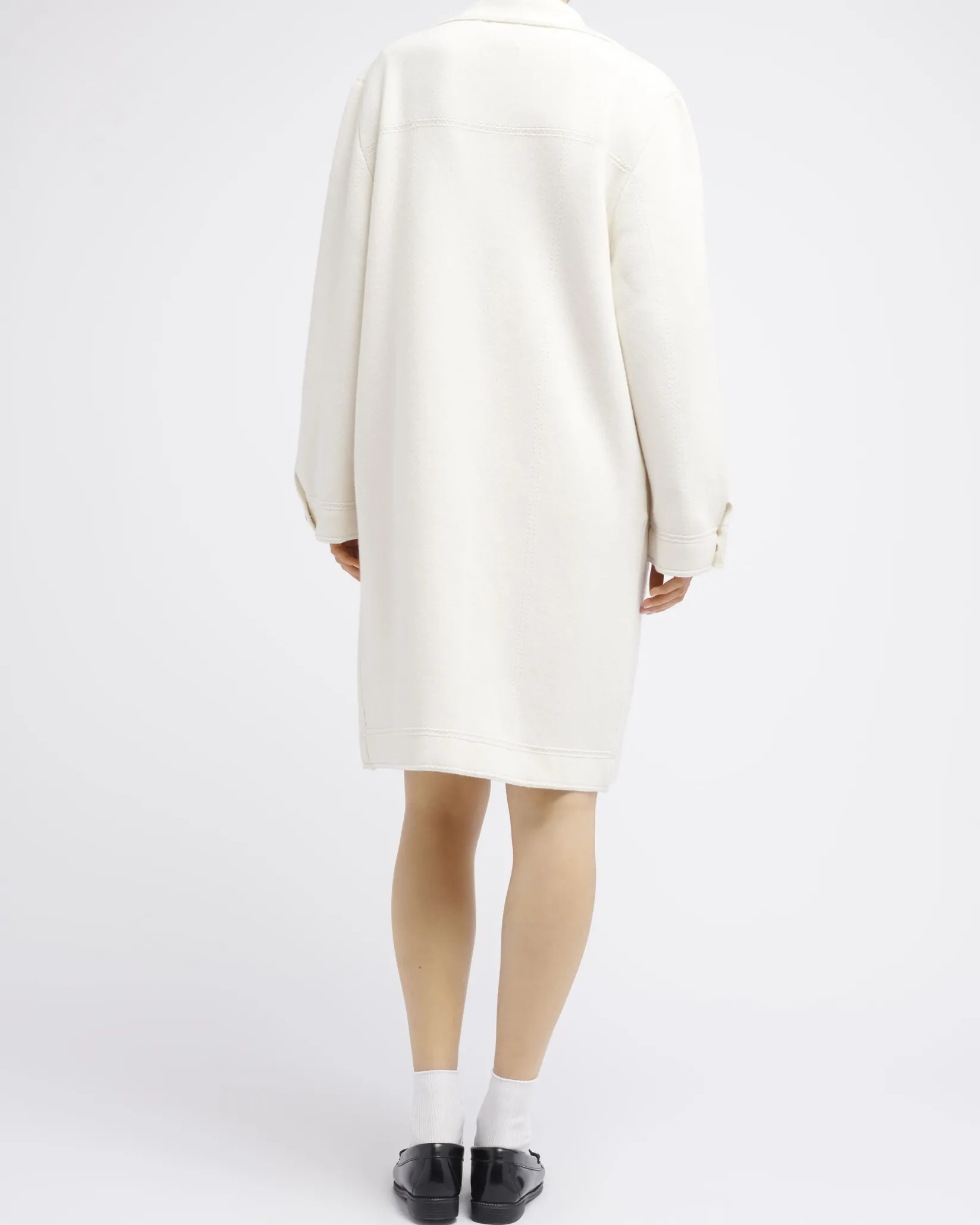 Women Barrie Denim cashmere and cotton long jacket