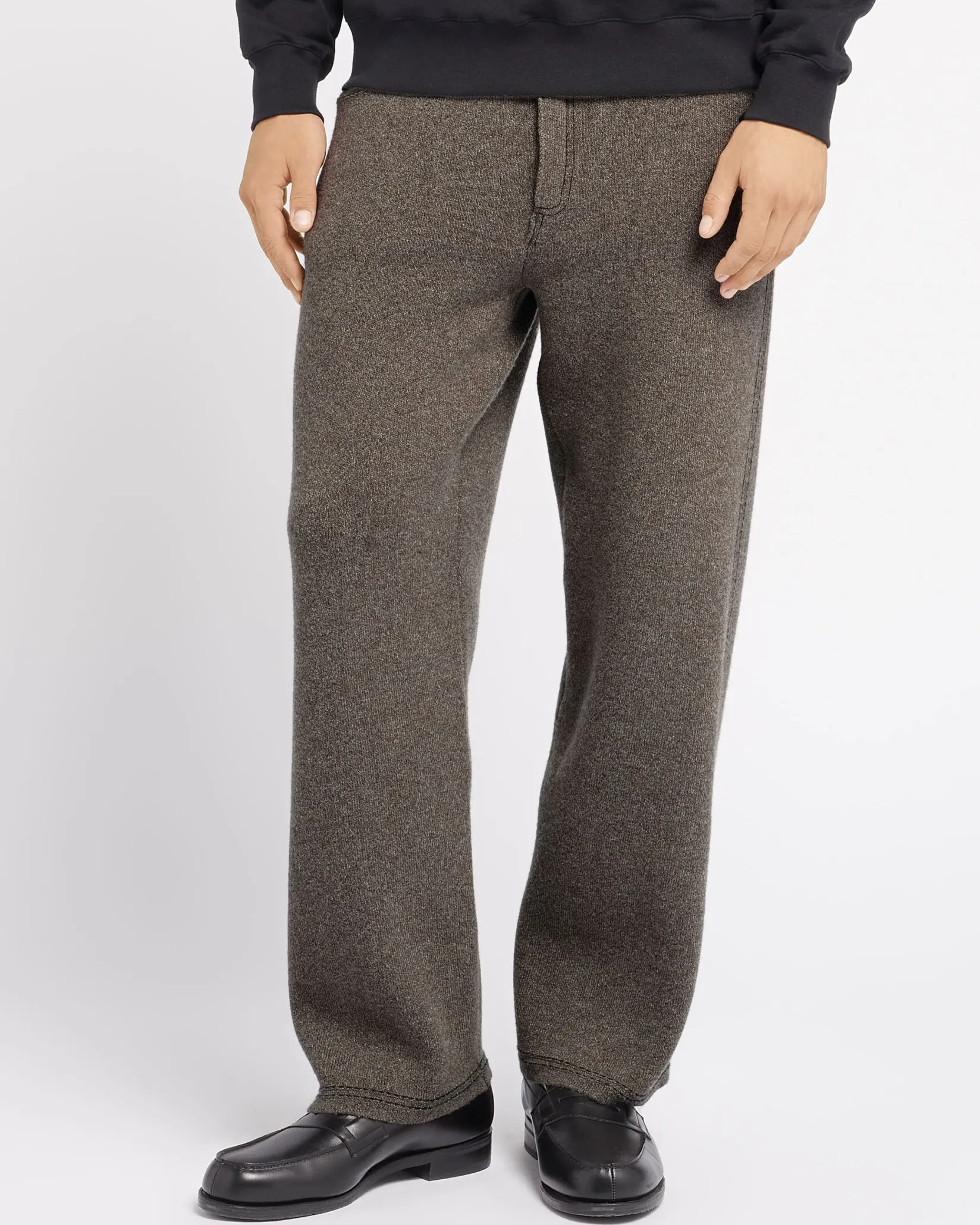 Barrie Denim cashmere and cotton trousers