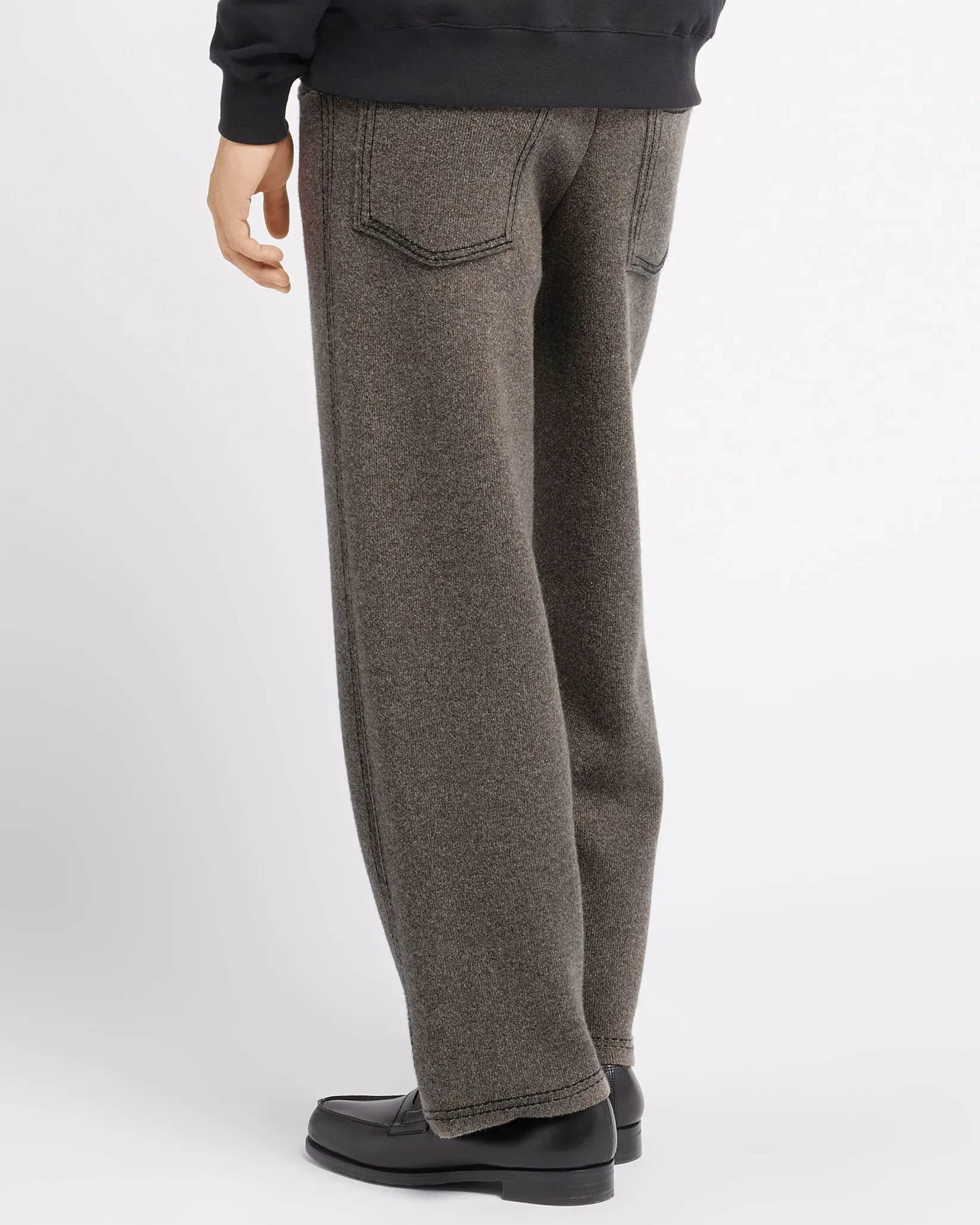 Barrie Denim cashmere and cotton trousers